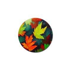 Leaves Foliage Autumn Nature Forest Fall Golf Ball Marker (10 Pack) by Uceng