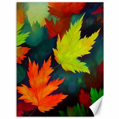 Leaves Foliage Autumn Nature Forest Fall Canvas 36  X 48  by Uceng