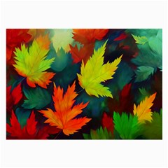 Leaves Foliage Autumn Nature Forest Fall Large Glasses Cloth by Uceng