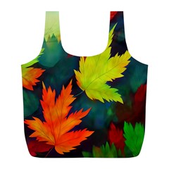 Leaves Foliage Autumn Nature Forest Fall Full Print Recycle Bag (l) by Uceng