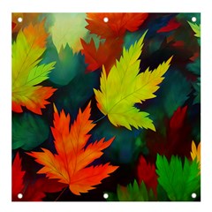 Leaves Foliage Autumn Nature Forest Fall Banner And Sign 4  X 4 