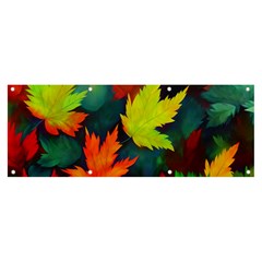 Leaves Foliage Autumn Nature Forest Fall Banner And Sign 8  X 3 