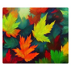 Leaves Foliage Autumn Nature Forest Fall Flano Blanket (small)