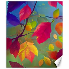 Leaves Foliage Autumn Branch Trees Nature Forest Canvas 20  X 24  by Uceng