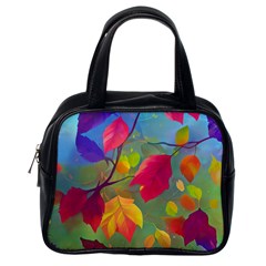 Leaves Foliage Autumn Branch Trees Nature Forest Classic Handbag (one Side) by Uceng