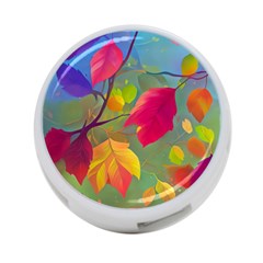 Leaves Foliage Autumn Branch Trees Nature Forest 4-port Usb Hub (two Sides) by Uceng