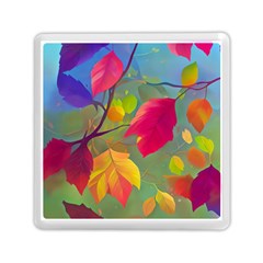 Leaves Foliage Autumn Branch Trees Nature Forest Memory Card Reader (square) by Uceng