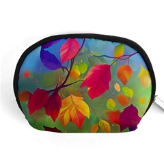 Leaves Foliage Autumn Branch Trees Nature Forest Accessory Pouch (medium) by Uceng