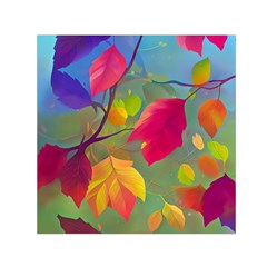 Leaves Foliage Autumn Branch Trees Nature Forest Square Satin Scarf (30  X 30 ) by Uceng