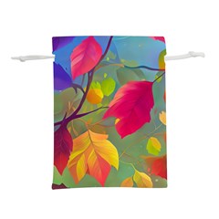 Leaves Foliage Autumn Branch Trees Nature Forest Lightweight Drawstring Pouch (m) by Uceng