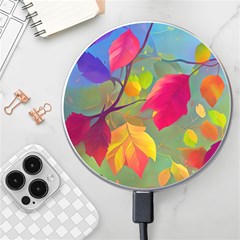 Leaves Foliage Autumn Branch Trees Nature Forest Wireless Charger by Uceng