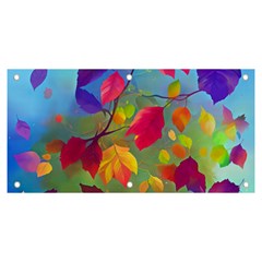 Leaves Foliage Autumn Branch Trees Nature Forest Banner And Sign 6  X 3 