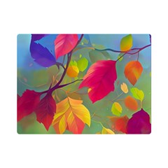 Leaves Foliage Autumn Branch Trees Nature Forest Flano Blanket (mini)