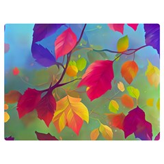 Leaves Foliage Autumn Branch Trees Nature Forest Double Sided Flano Blanket (extra Small)