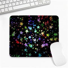 Christmas Star Gloss Lights Light Large Mousepad