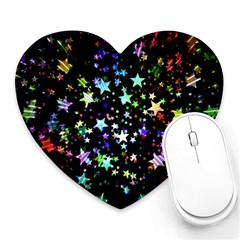 Christmas Star Gloss Lights Light Heart Mousepad