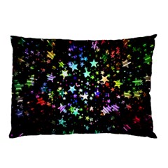 Christmas Star Gloss Lights Light Pillow Case by Uceng