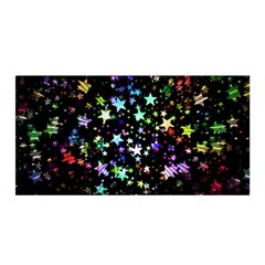 Christmas Star Gloss Lights Light Satin Wrap 35  x 70 