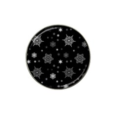 Christmas Snowflake Seamless Pattern With Tiled Falling Snow Hat Clip Ball Marker (4 Pack) by Uceng