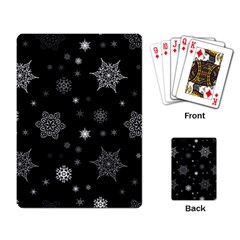 Christmas Snowflake Seamless Pattern With Tiled Falling Snow Playing Cards Single Design (rectangle) by Uceng