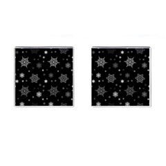 Christmas Snowflake Seamless Pattern With Tiled Falling Snow Cufflinks (square) by Uceng