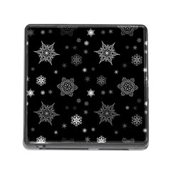 Christmas Snowflake Seamless Pattern With Tiled Falling Snow Memory Card Reader (square 5 Slot)