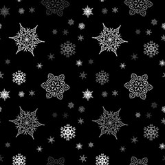 Christmas Snowflake Seamless Pattern With Tiled Falling Snow Play Mat (square)