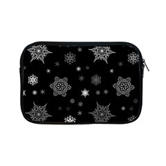 Christmas Snowflake Seamless Pattern With Tiled Falling Snow Apple Ipad Mini Zipper Cases by Uceng