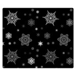 Christmas Snowflake Seamless Pattern With Tiled Falling Snow Double Sided Flano Blanket (Small) 50 x40  Blanket Front