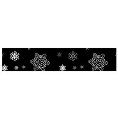 Christmas Snowflake Seamless Pattern With Tiled Falling Snow Small Flano Scarf by Uceng