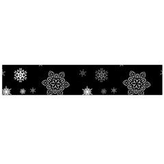 Christmas Snowflake Seamless Pattern With Tiled Falling Snow Large Flano Scarf  by Uceng