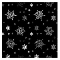 Christmas Snowflake Seamless Pattern With Tiled Falling Snow Square Satin Scarf (36  X 36 ) by Uceng