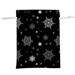 Christmas Snowflake Seamless Pattern With Tiled Falling Snow Lightweight Drawstring Pouch (xl) by Uceng