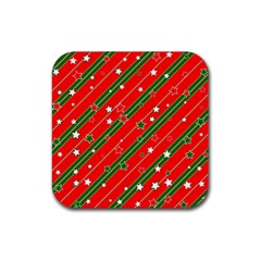 Christmas Paper Star Texture Rubber Coaster (square) by Uceng