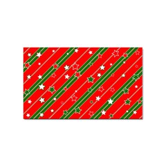 Christmas Paper Star Texture Sticker Rectangular (10 Pack) by Uceng