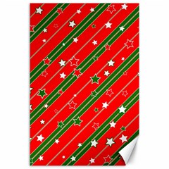 Christmas Paper Star Texture Canvas 24  X 36  by Uceng