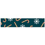 Christmas Seamless Pattern With Candies Snowflakes Small Flano Scarf Front