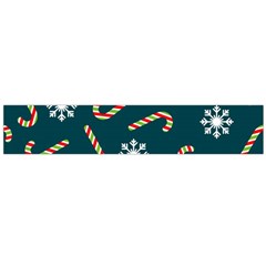 Christmas Seamless Pattern With Candies Snowflakes Large Flano Scarf  by Uceng