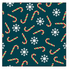 Christmas Seamless Pattern With Candies Snowflakes Square Satin Scarf (36  X 36 ) by Uceng