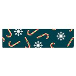 Christmas Seamless Pattern With Candies Snowflakes Oblong Satin Scarf (16  x 60 ) Front