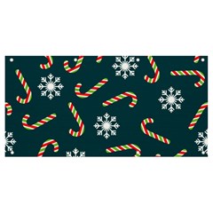 Christmas Seamless Pattern With Candies Snowflakes Banner And Sign 8  X 4  by Uceng