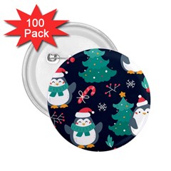 Colorful Funny Christmas Pattern 2 25  Buttons (100 Pack)  by Uceng