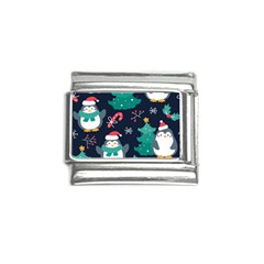 Colorful Funny Christmas Pattern Italian Charm (9mm) by Uceng