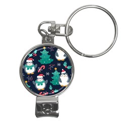 Colorful Funny Christmas Pattern Nail Clippers Key Chain