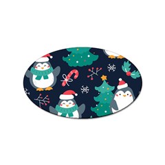 Colorful Funny Christmas Pattern Sticker Oval (10 Pack) by Uceng