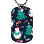 Colorful Funny Christmas Pattern Dog Tag (Two Sides) Front