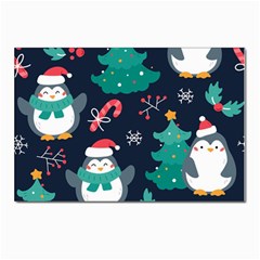 Colorful Funny Christmas Pattern Postcards 5  X 7  (pkg Of 10) by Uceng