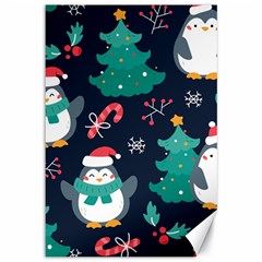 Colorful Funny Christmas Pattern Canvas 12  X 18 