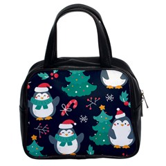 Colorful Funny Christmas Pattern Classic Handbag (two Sides) by Uceng