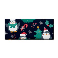 Colorful Funny Christmas Pattern Hand Towel by Uceng